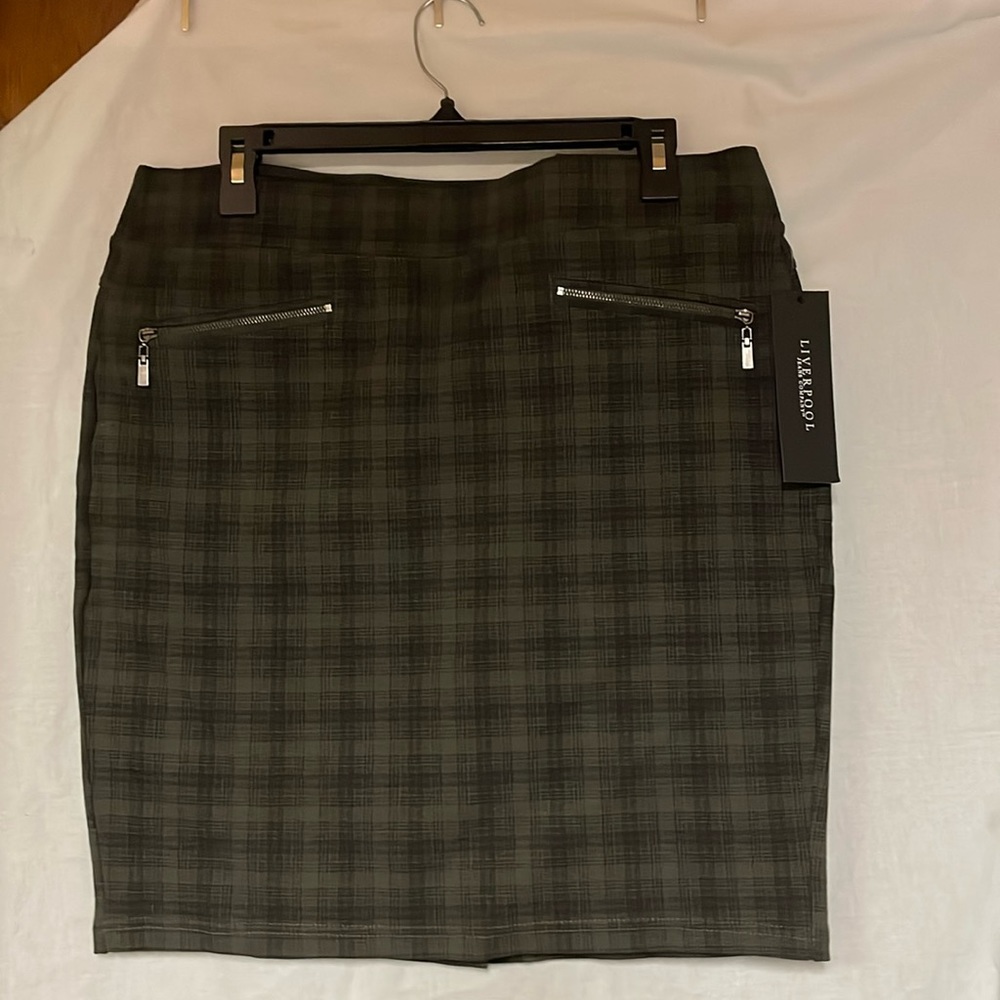 Liverpool Rina Zipper Detail Pencil Skirt